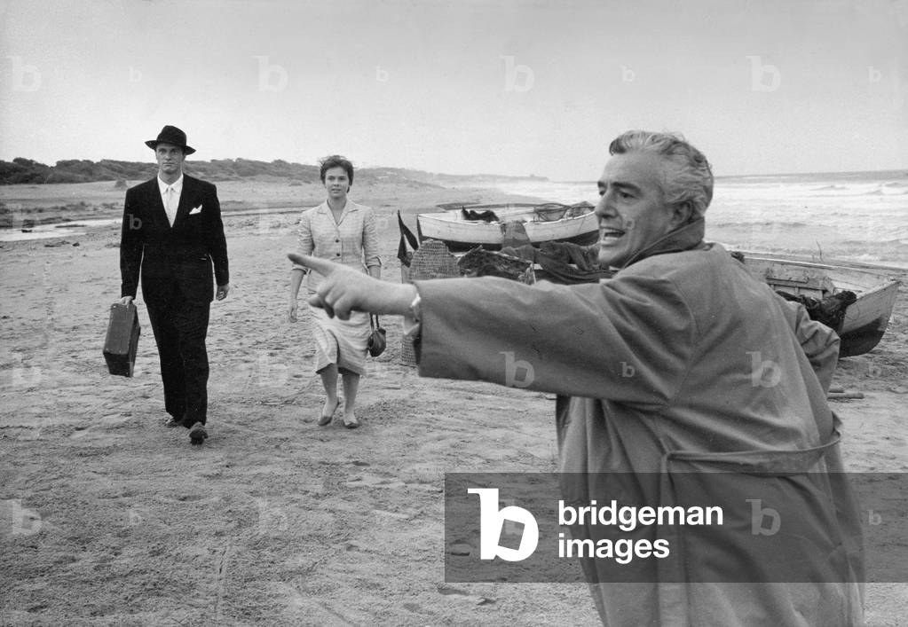 Vittorio de Sica during the filming of 