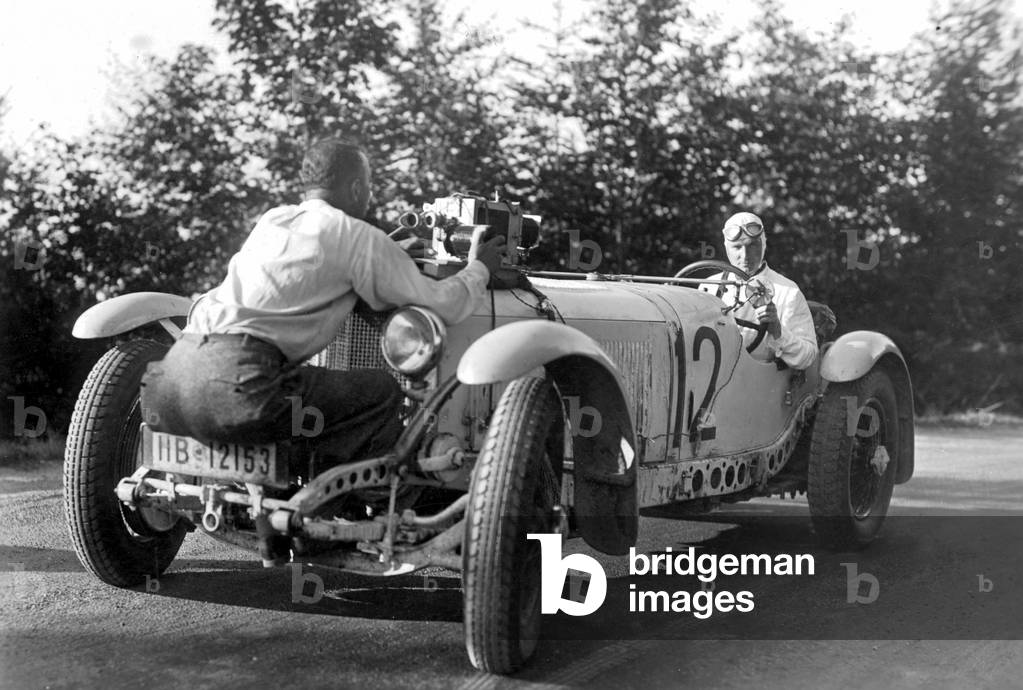 Auto Racing: Manfred von Brauchitsch in 1935 (b/w photo)