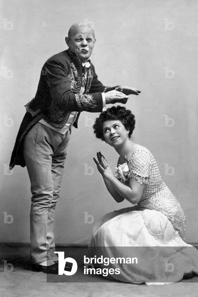 Max Pallenberg and Louise Kartousch in 'The Count of Luxembourg', 1910 (b/w photo)