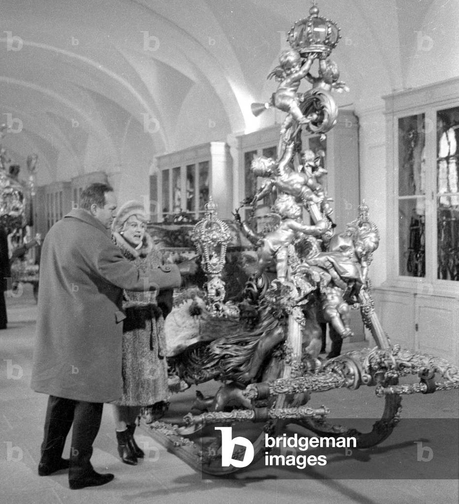 Marika Roekk and Prince Konstantin of Bavaria, 1965 (b/w photo)