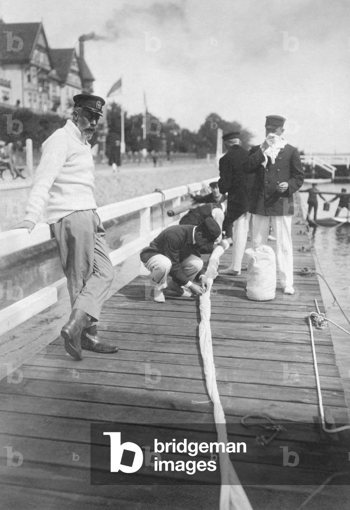 Henry of Prussia at the Kieler Woche, 1910 (b/w photo)