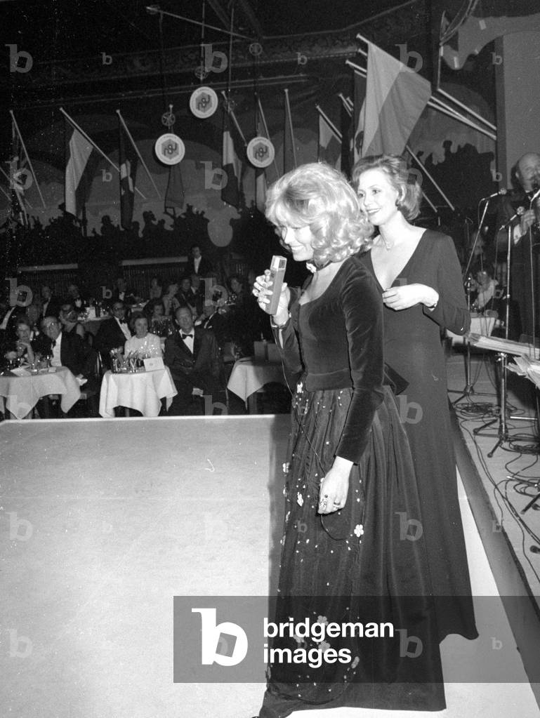 Fashion show in Switzerland, 1974 (b/w photo)