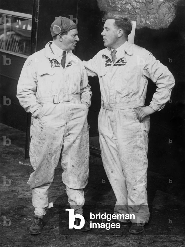 Anthony Fokker and James T. King, 1928 (b/w photo)