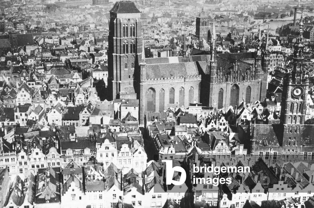 View of Gdansk with St. Mary's Church, 1939
