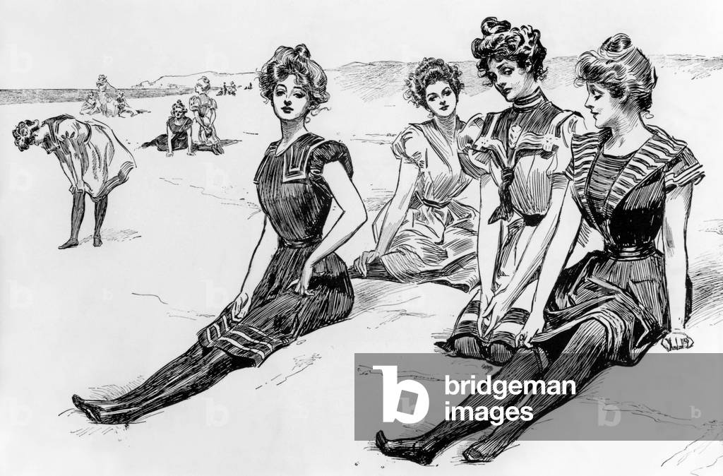 Beach fashion, 1886