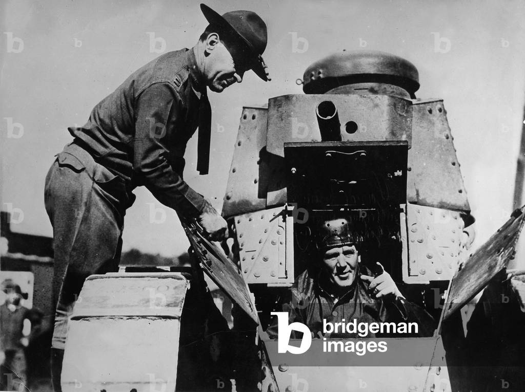 Werner von Blomberg at a troop visit in the United States, 1925 (b/w photo)