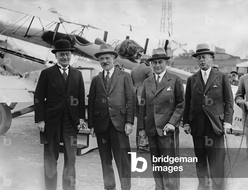 Heinrich Bruening, James Ramsay MacDonald and Julius Curtius, 1931 (b/w photo)
