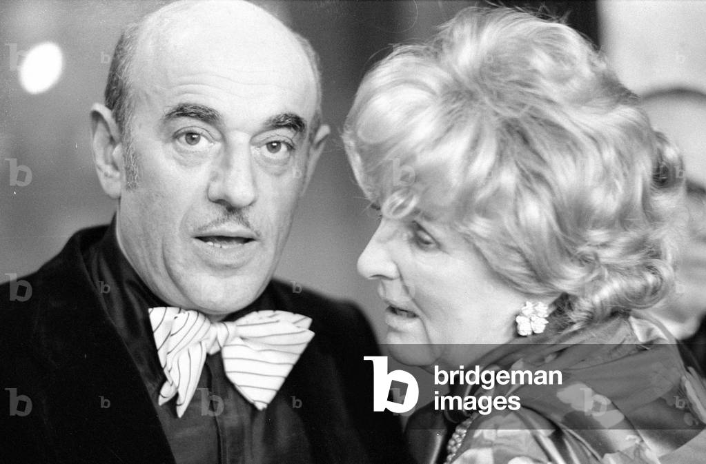 Artur Brauner at the German Film Ball in Munich, 1974 (b/w photo)