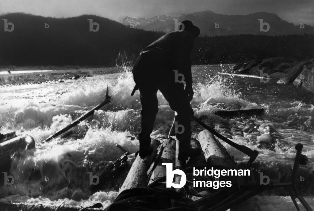 Rafter near Munich, 1936 (b/w photo)