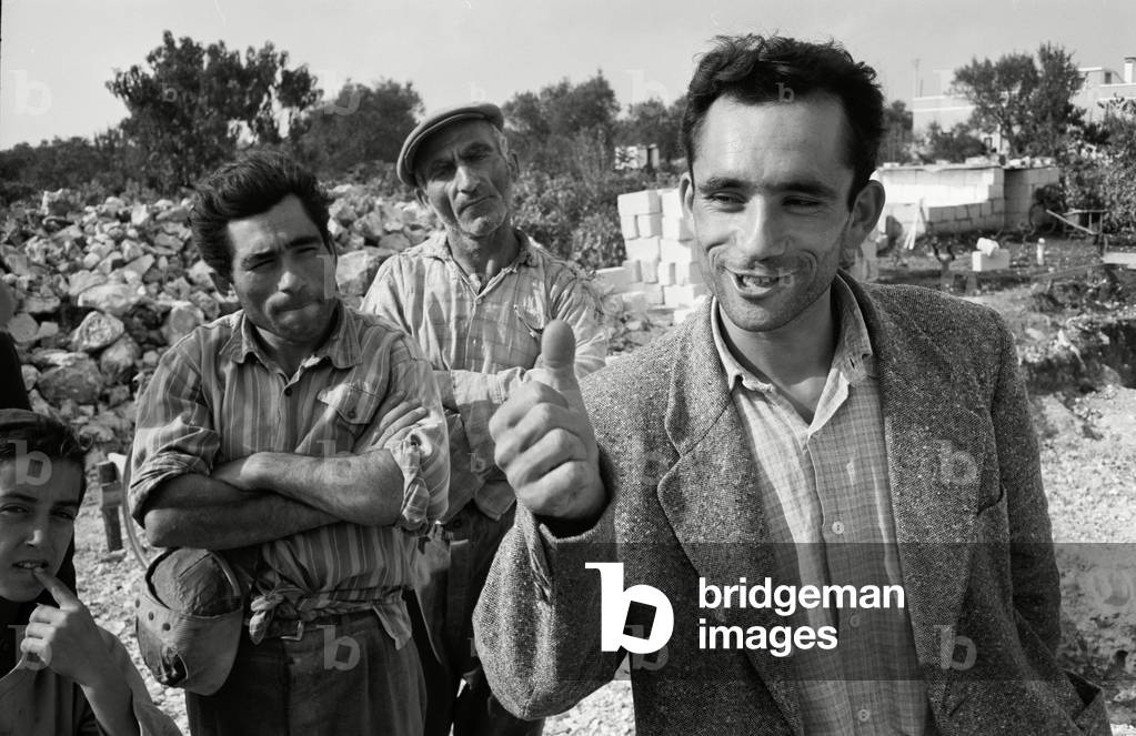 Martino Pamado builds a new home on the outskirts of Alberobello. (b/w photo)