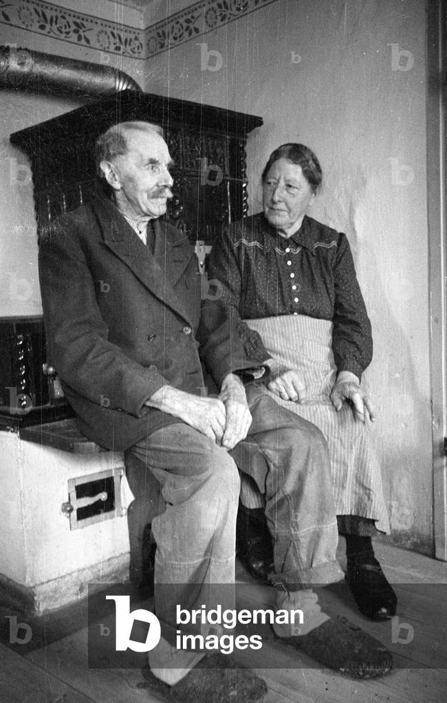 Farmer Pastaetter from Arnolding, 1954 (b/w photo)