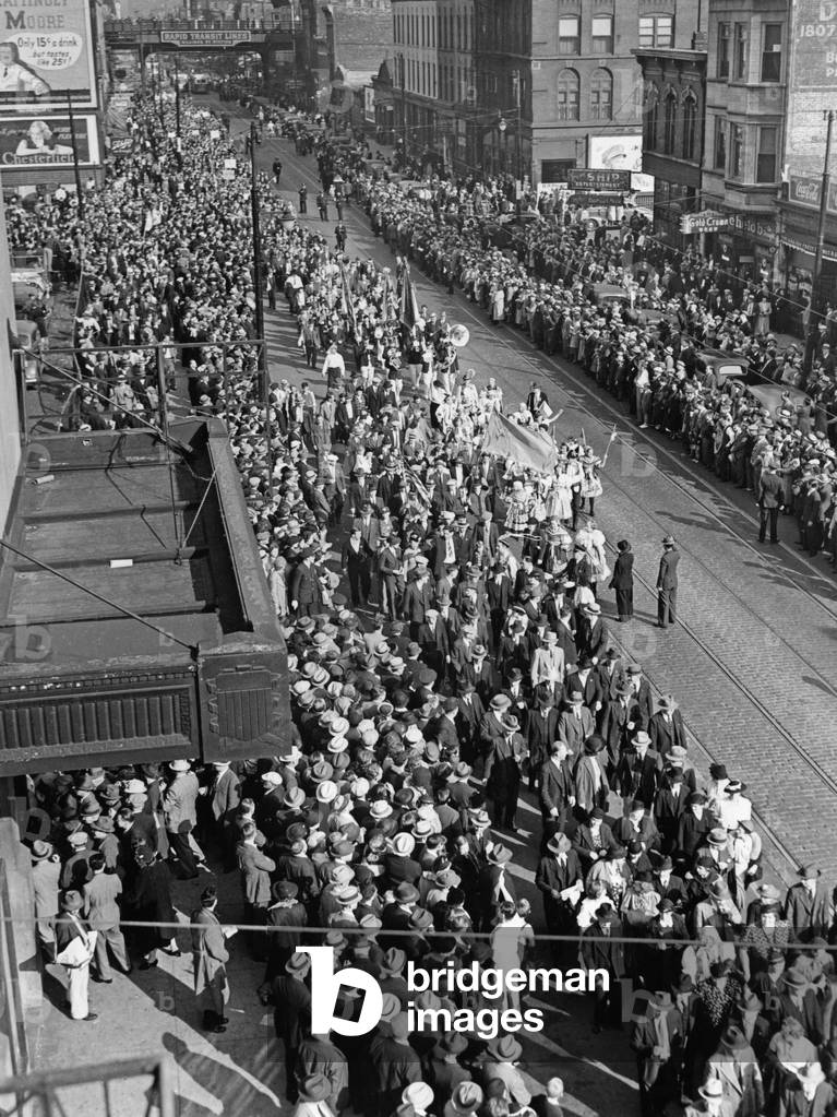 Demonstration of the Czechs in Chicago, 1938