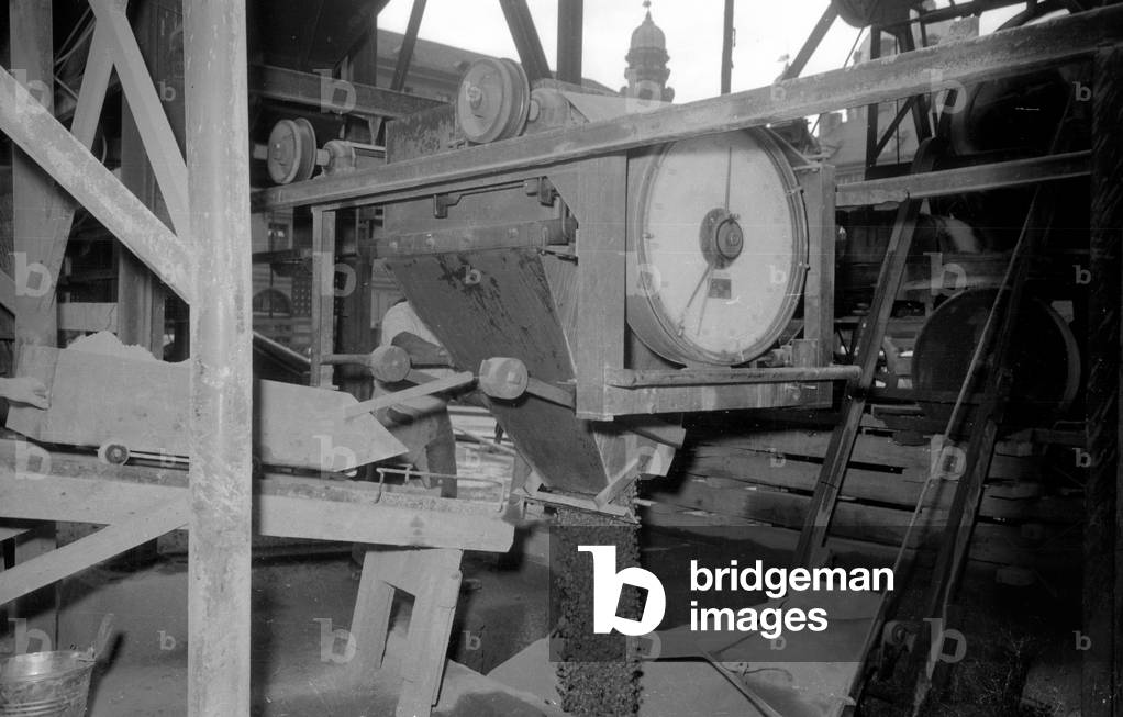 Large construction site on the Wittelsbacher Strasse, 1954 (b/w photo)