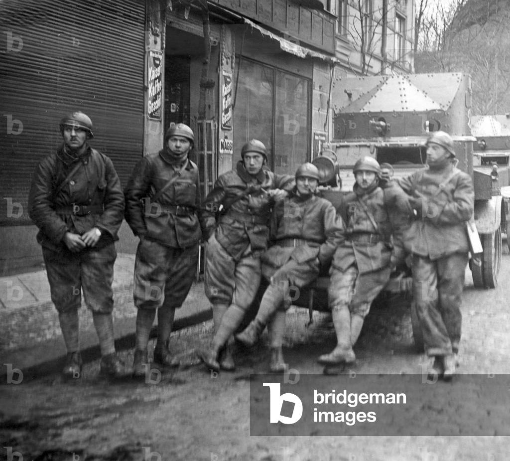 French armored vehicle crew in the Ruhr area, 1923