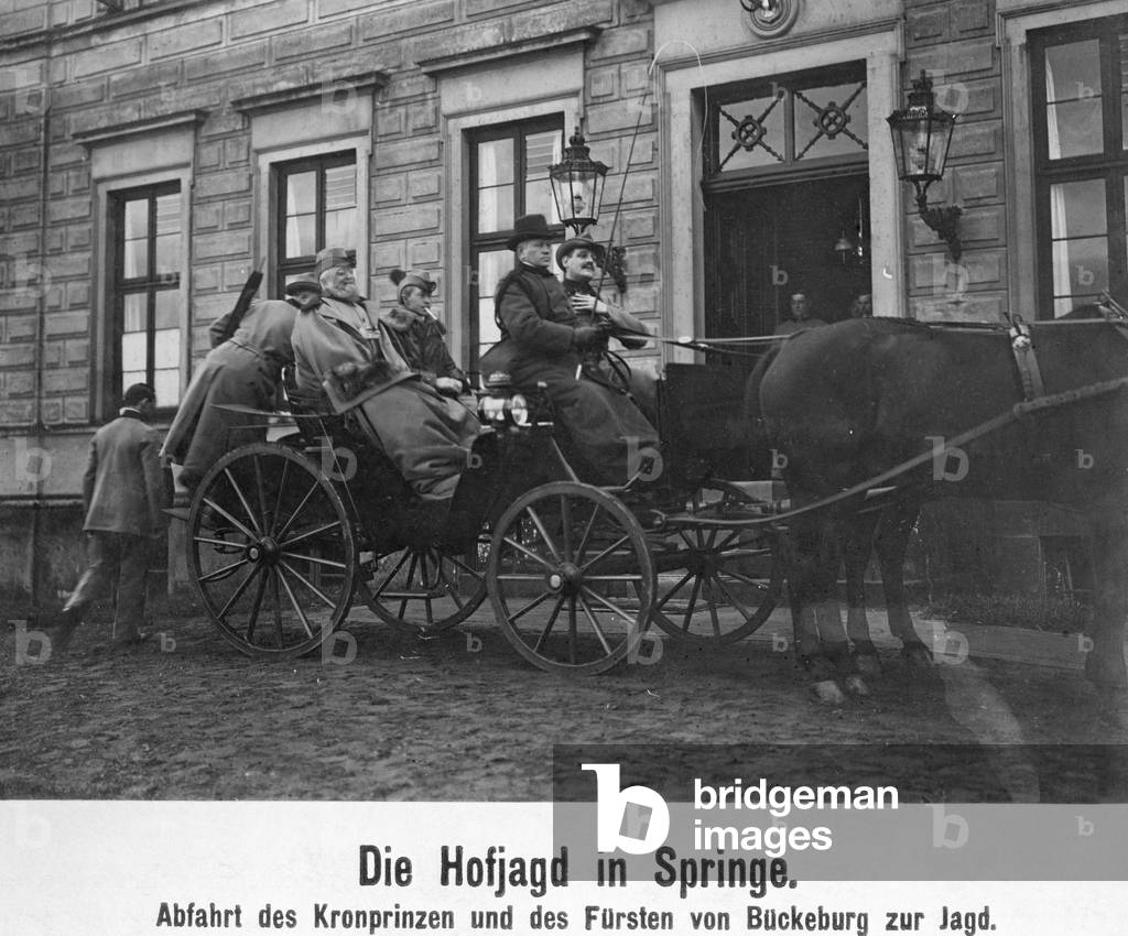 Hunt in Saupark Springe, 1908