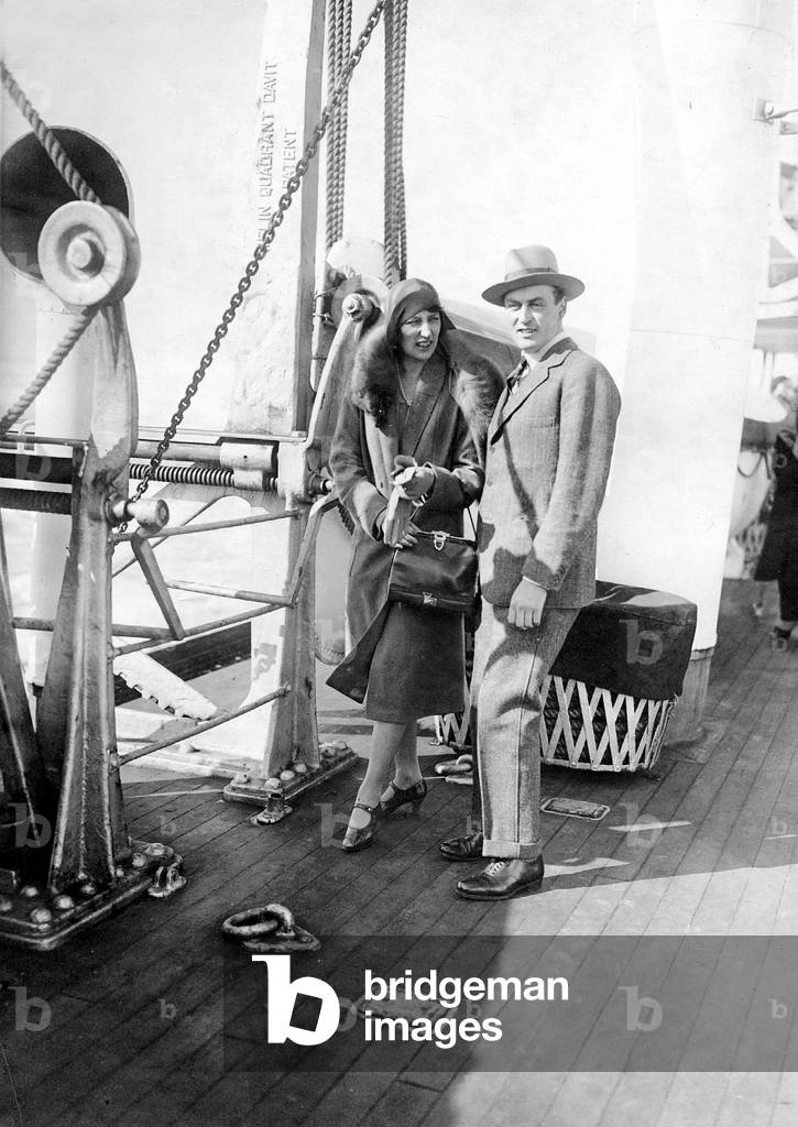 Prince Olav and Princess Martha, 1929 (b/w photo)