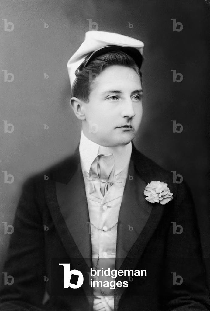 Prince August Wilhelm of Prussia, 1907 (b/w photo)