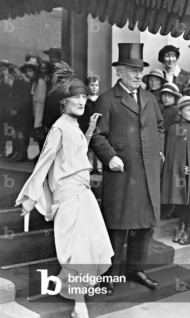 Herbert Henry Asquith and his wife Margot, 1928 (b/w photo)