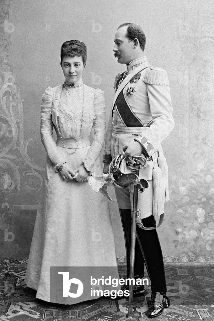 Prince Max von Baden with his wife Marie-Luise, 1900 (b/w photo)