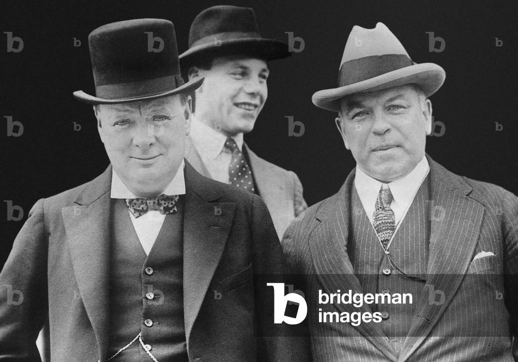Winston Churchill and William Mackenzie King, 1929 (b/w photo)