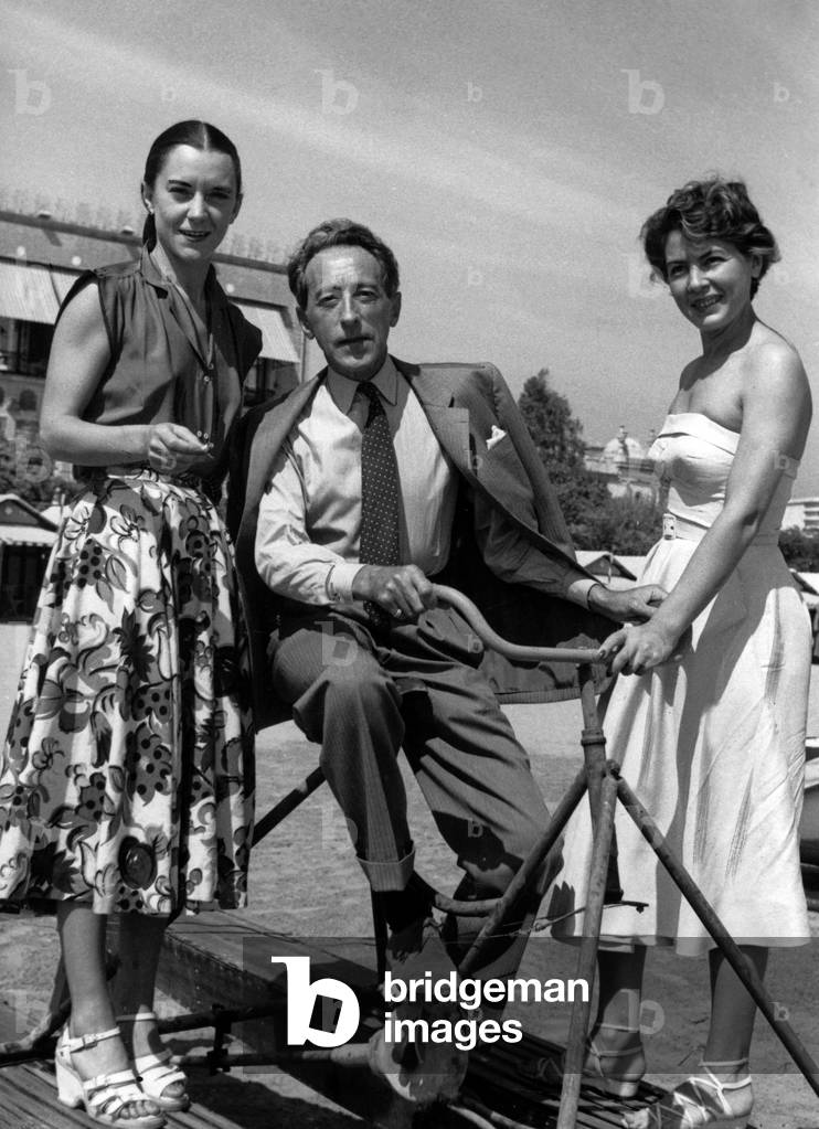 Jean Cocteau, Maria Casares and Marie Dea, 1950 (b/w photo)