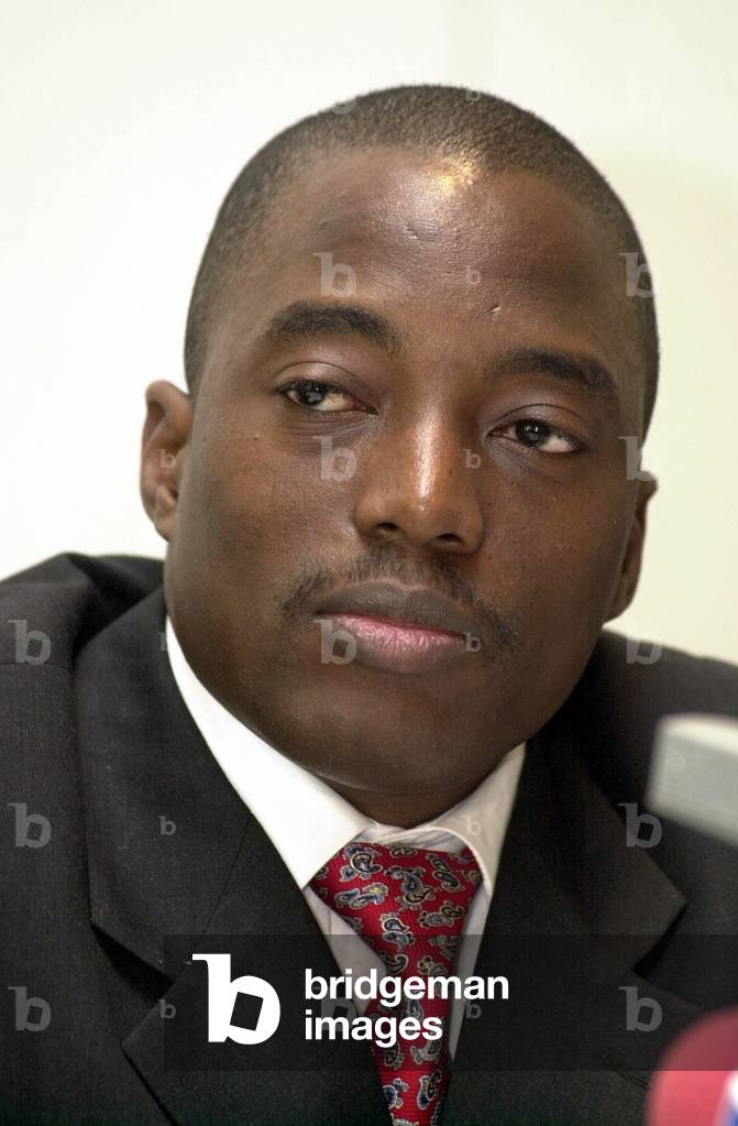 Joseph Kabila, at a press conference at the Grandhotel Esplanade, Berlin, 5th April 2001 (photo)