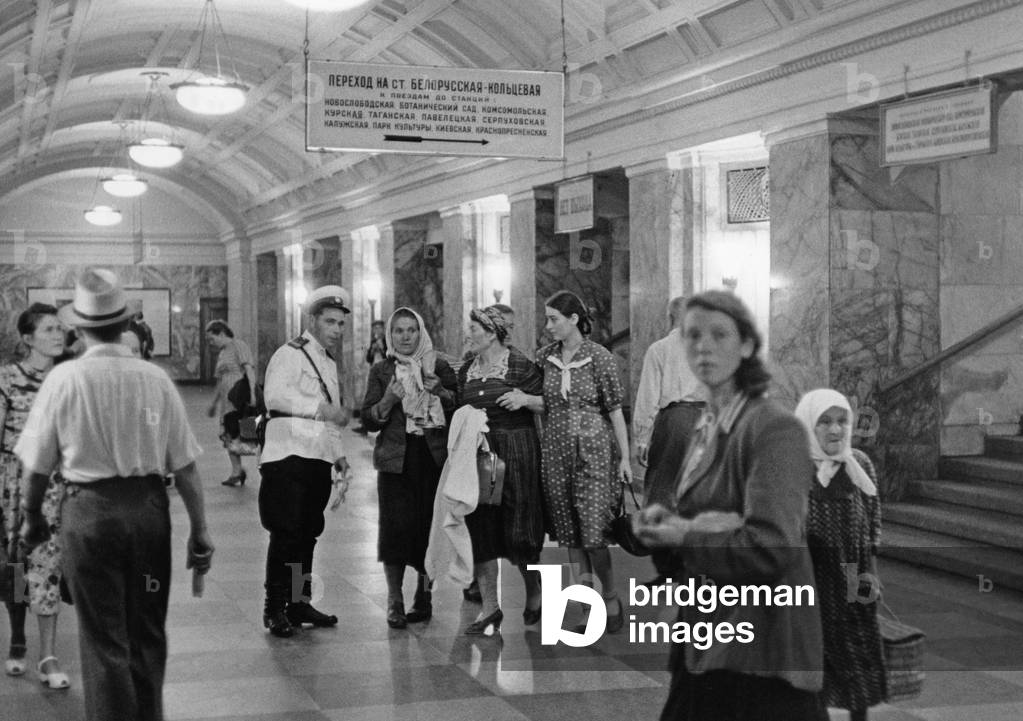The Moscow Metro, 1956 (b/w photo)