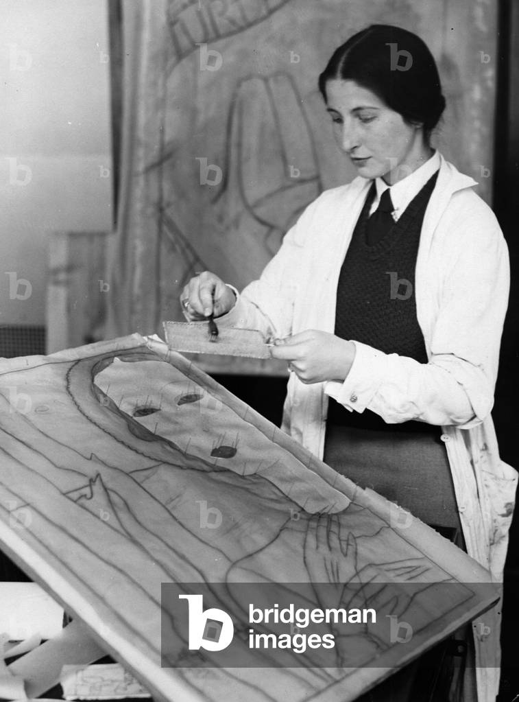 Professional college for the textile industry, 1931 (b/w photo)