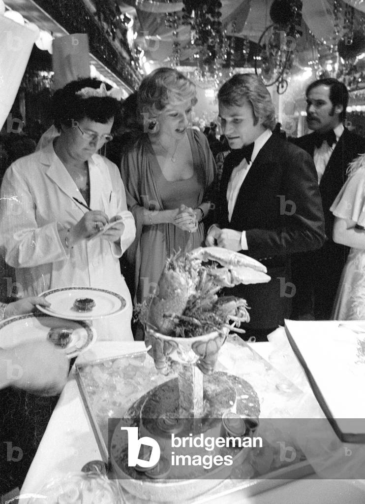 Fritz Wepper at the German Film Ball in Munich, 1974 (b/w photo)