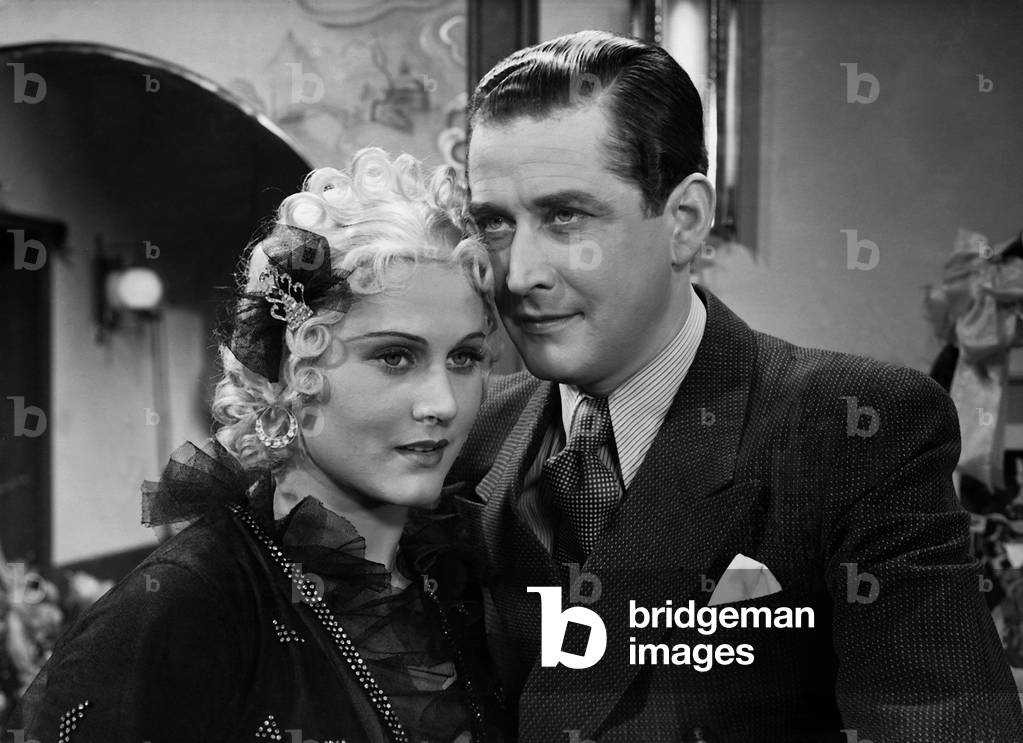 Marika Roekk and Hans Soehnker in 'Und Du mein Schatz faehrst mit', 1937 (b/w photo)