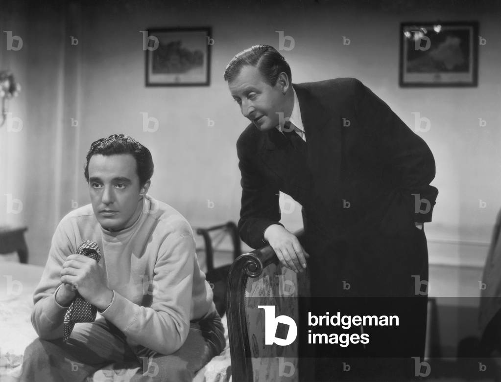 Vittorio de Sica and Fritz Odemar in 'Ins blaue Leben', 1939 (b/w photo)