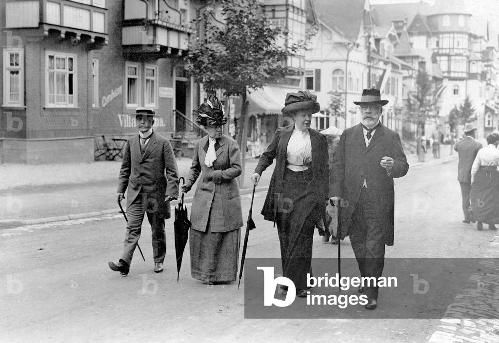 Field Marshal von Bock und Polach as a summer guest in Oberhof, 1912 (b/w photo)