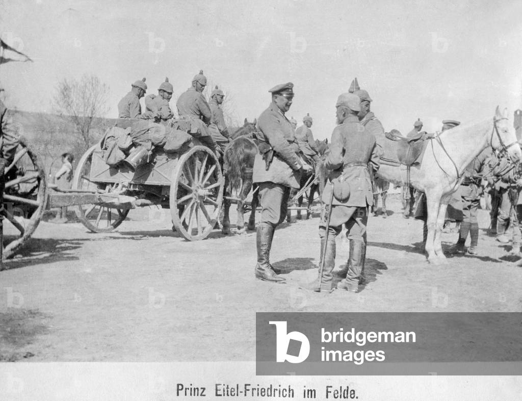 Prince Eitel Friedrich of Prussia away at the wars, 1915