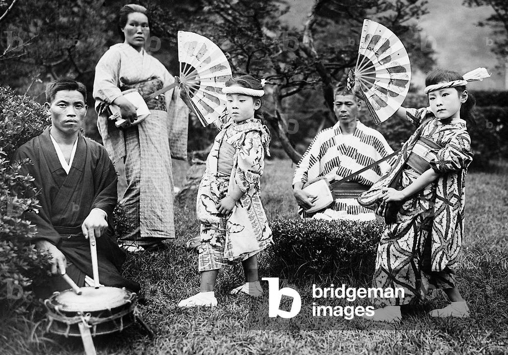 Japanese Fan Dance, 1931 (b/w photo)