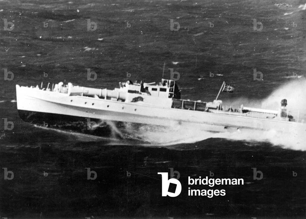 A German Speedboat (b/w photo)