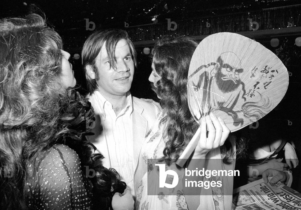 Christine Kaufmann at the German Film Ball in Munich, 1974 (b/w photo)