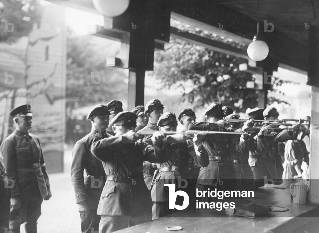 Members of the Stahlhelms on the shooting range, 1932