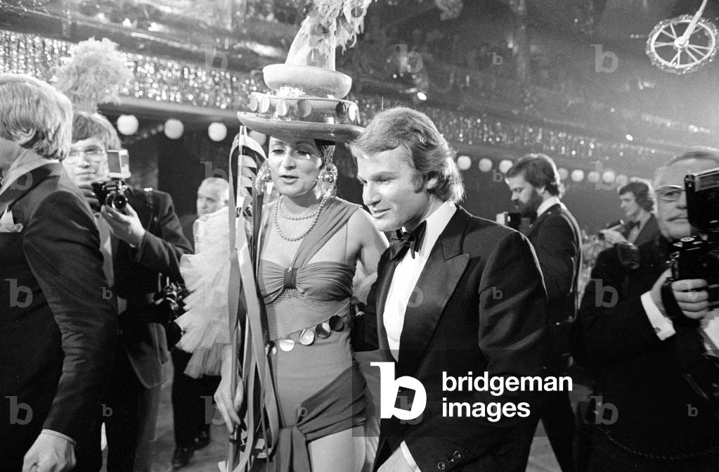 Fritz Wepper at the German Film Ball in Munich, 1974 (b/w photo)