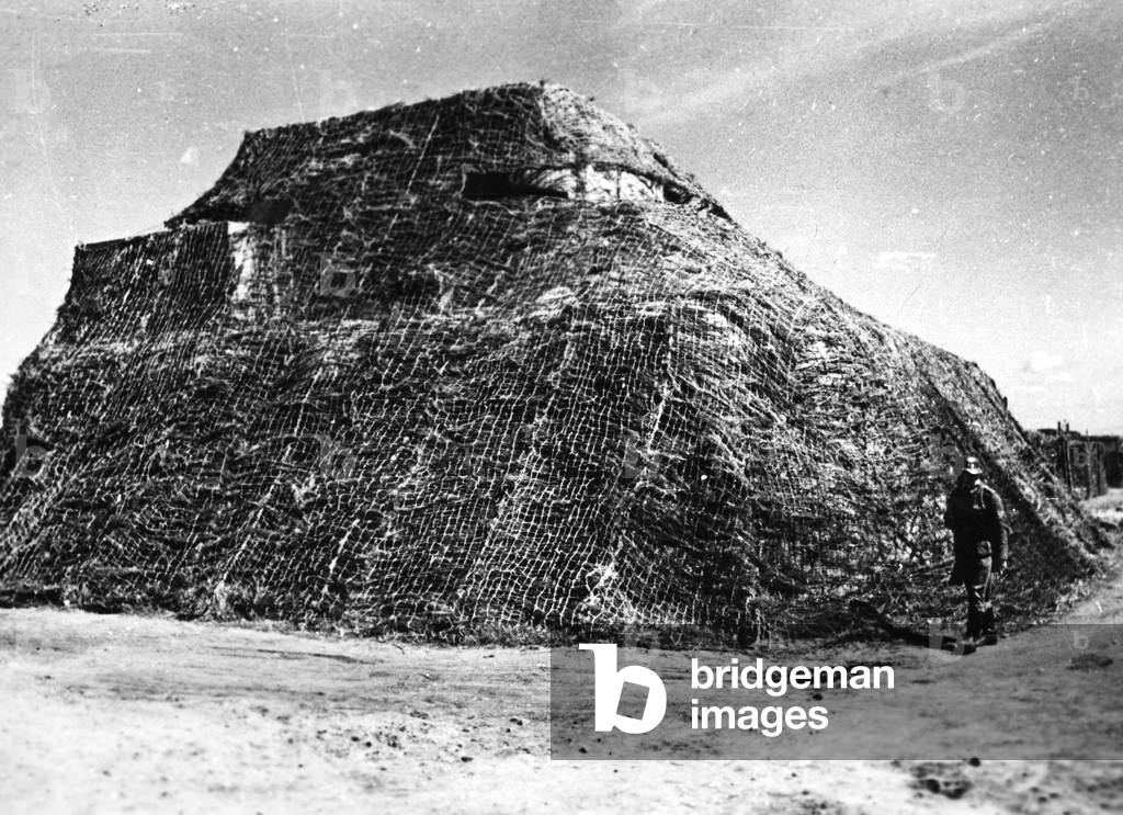 German coastal fortification on the Atlantic Wall, 1943 (b/w photo)