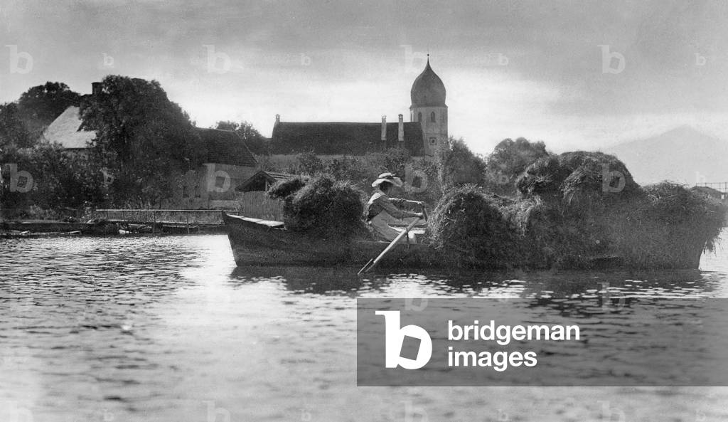 Fraueninsel in Chiemsee, 1906 (b/w photo)