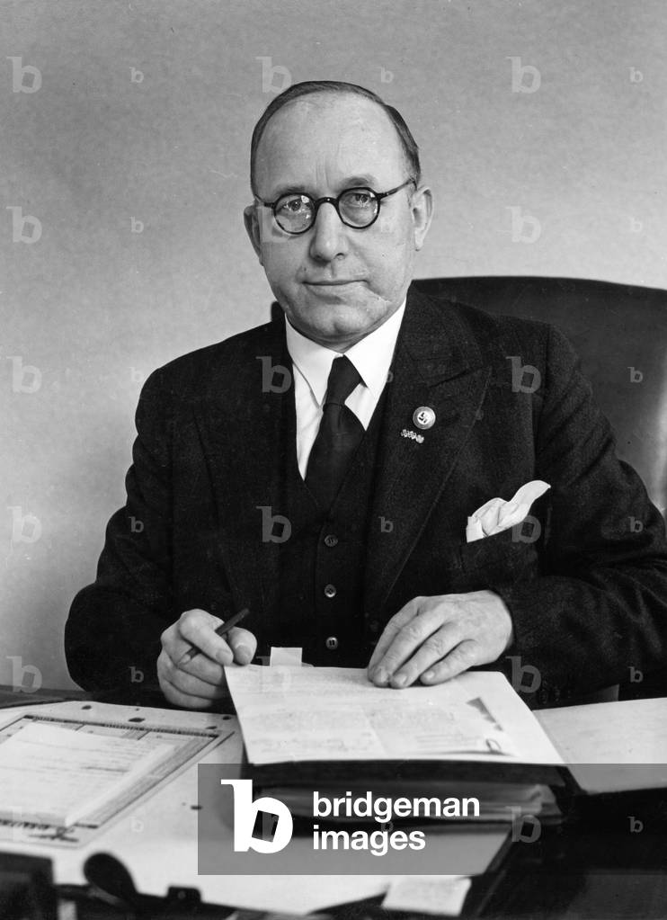 President of the Deutsche Reichsbahn Berlin Emil Beck, 1940 (b/w photo)