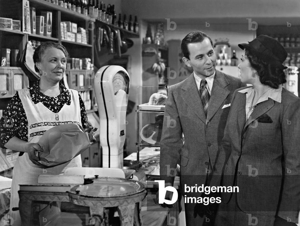 Leonie Duval, Joachim Gottschalk and Brigitte Horney in 'Eine Frau wie Du', 1939 (b/w photo)
