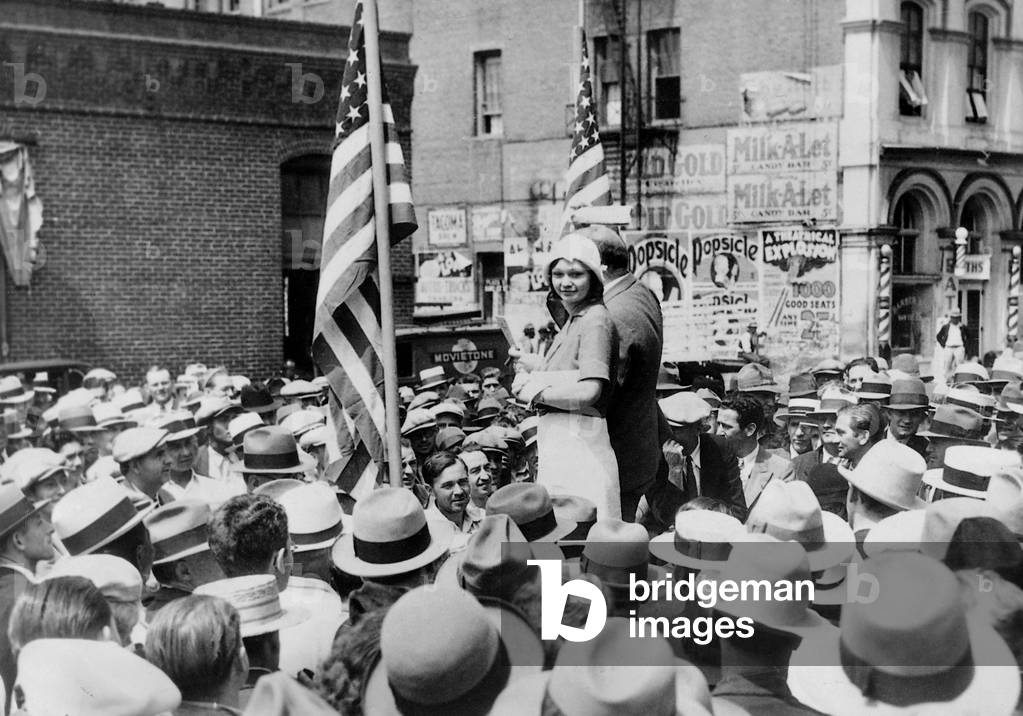 Jobseekers during the Great Depression, 1932 (b/w photo)