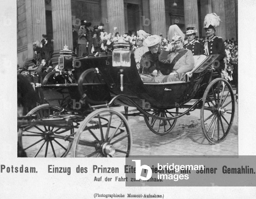 Princess Sophie Charlotte with her husband Prince Eitel Friedrich of Prussia, 1906