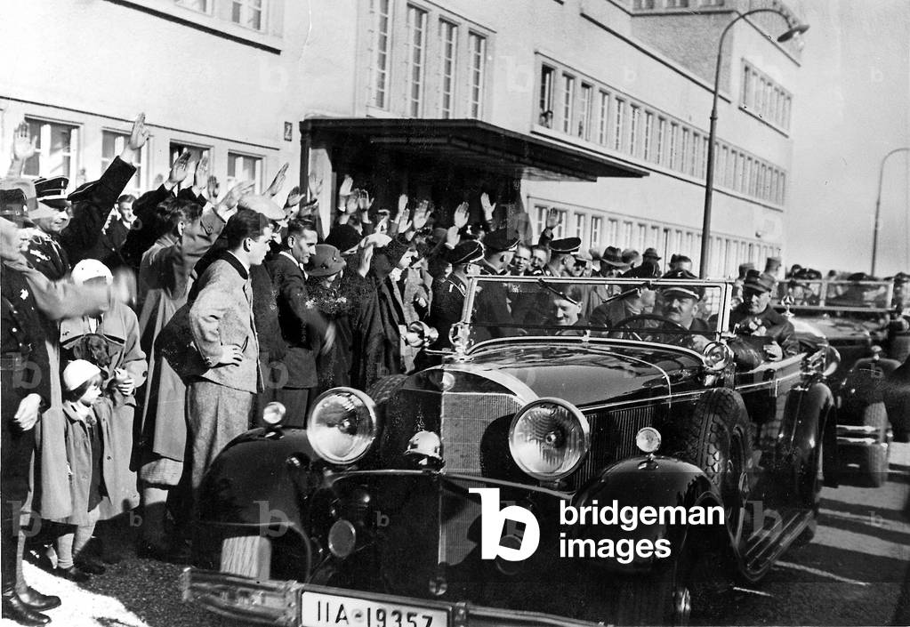 Hitler in Munich, 1936 (b/w photo)