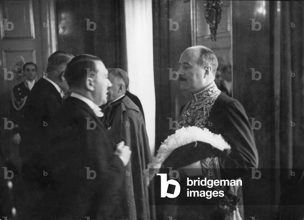 Adolf Hitler and Andre Francois-Poncet, 1936 (b/w photo)