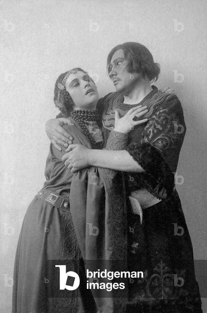Maria Fein and Paul Wegener in 'Macbeth', 1914 (b/w photo)