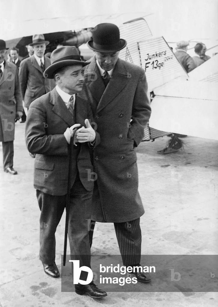Engelbert Dollfuss in France, 1933 (b/w photo)