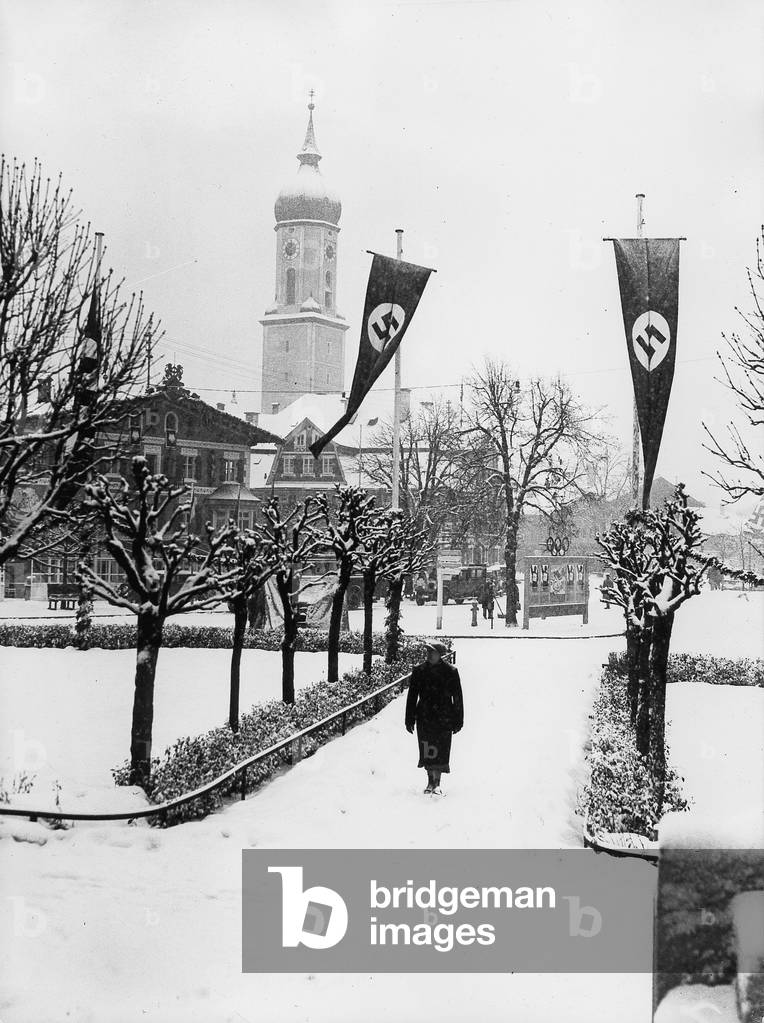 Olympic winter games in Garmisch-Partenkirchen, 1936 (b/w photo)