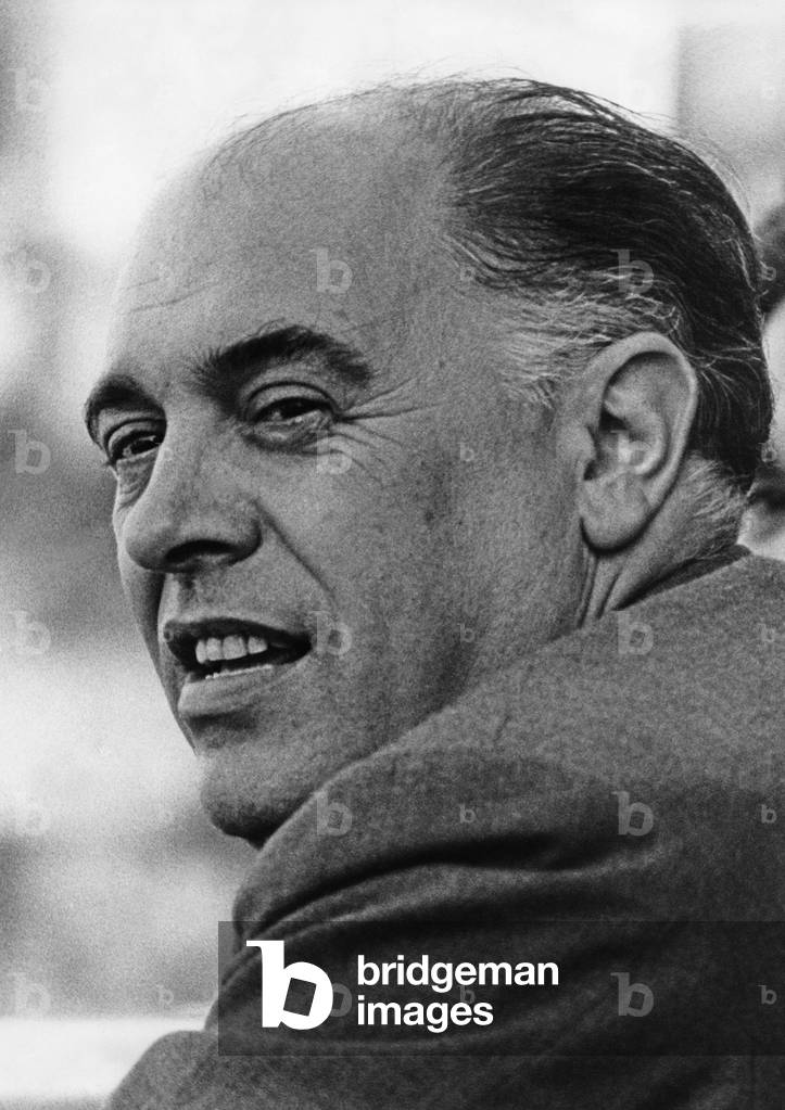 Film producer Carlo Ponti (b/w photo)